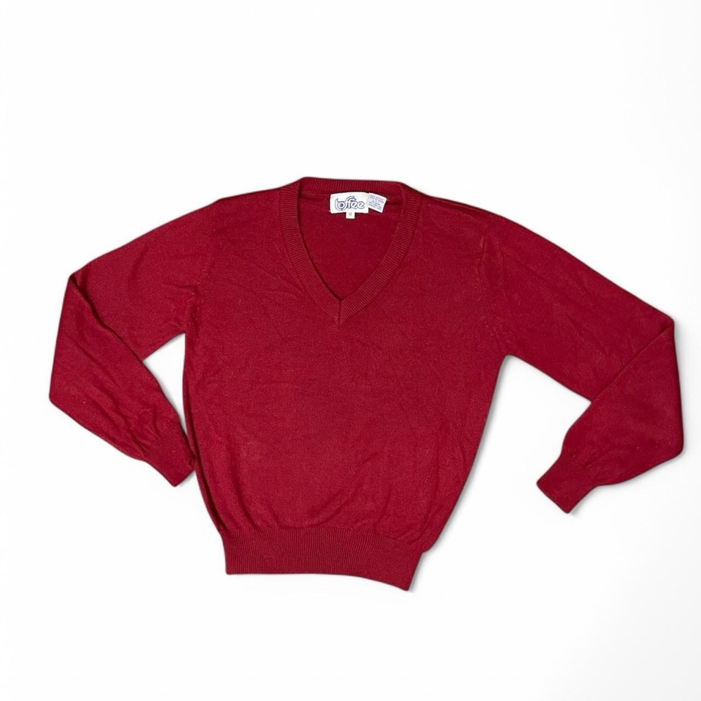 Red V-Neck Sweater
